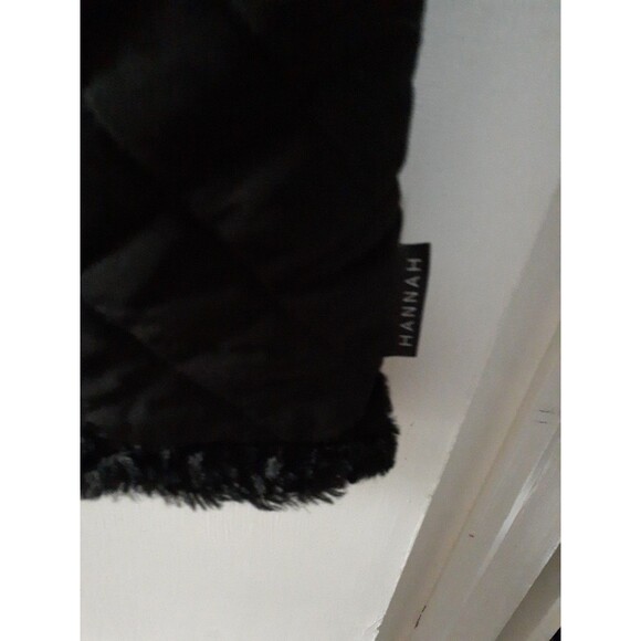 Denim & Co Vest L Reversible Zip Front Textured Faux Fur Quilted Winter Fall - Picture 9 of 9